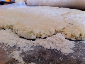 Flatted dough