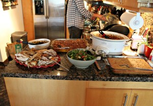 Six adults and one child ate all that delicious, homemade grub.