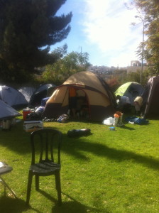 Tents on tents on tents.