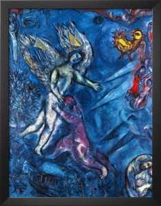 Jacob Wrestling by Marc Chagall