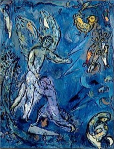 'Jacob Wrestling with the Angel' by Marc Chagall